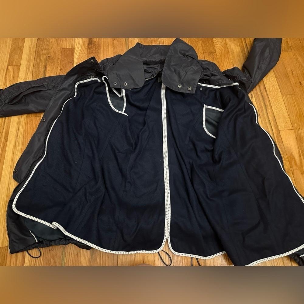 McGinn Black Thick Rain Jacket Size 38