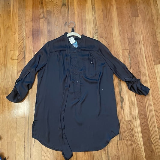 NWT Ark & Co Purple Silk Button Down Size Medium