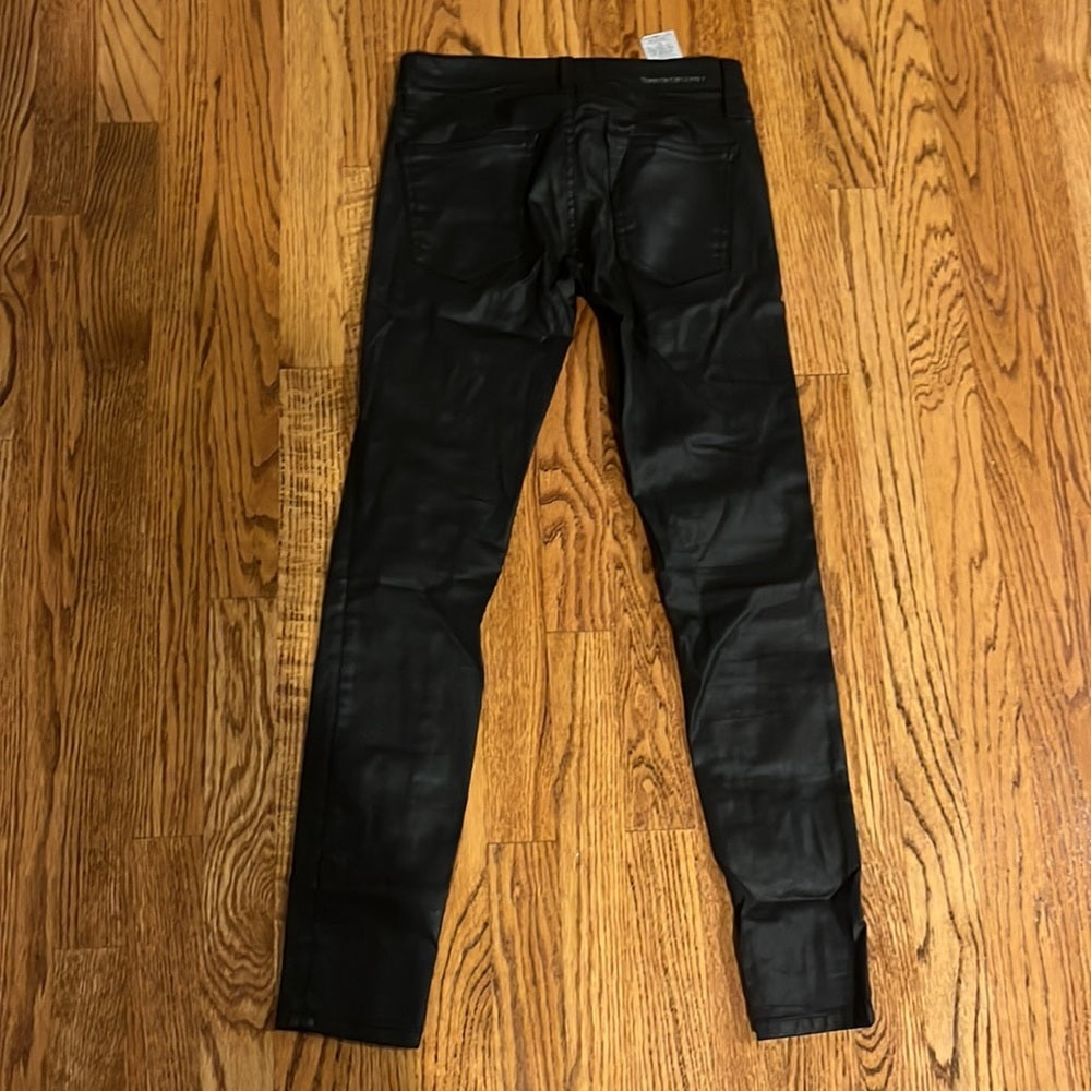 Current/Elliot Woman’s Black The Stiletto Black Coated Jeans Size 24