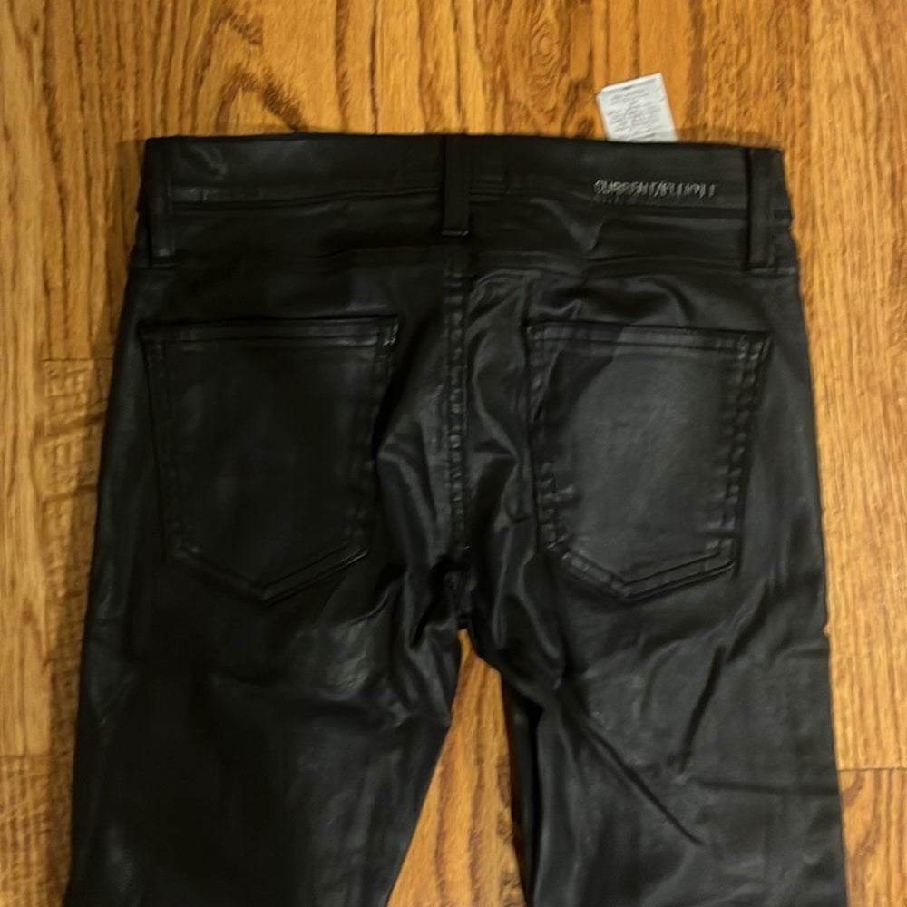 Current/Elliot Woman’s Black The Stiletto Black Coated Jeans Size 24