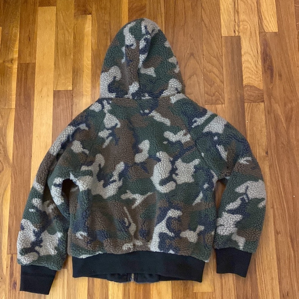 NWT Vintage Havana Girls Green Camouflage Zip Up Jacket Size L