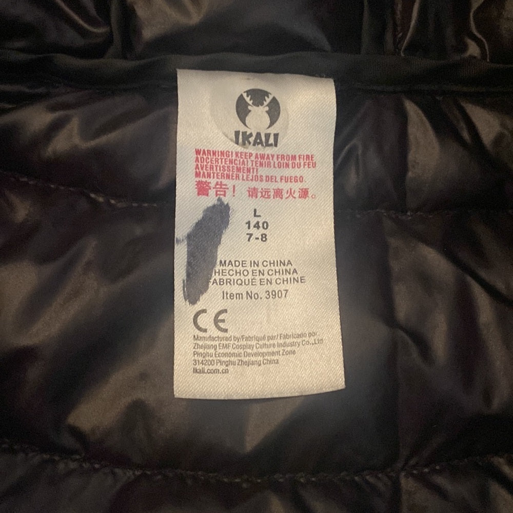 Ikali Girls Black Puffer Jacket Size 7/8
