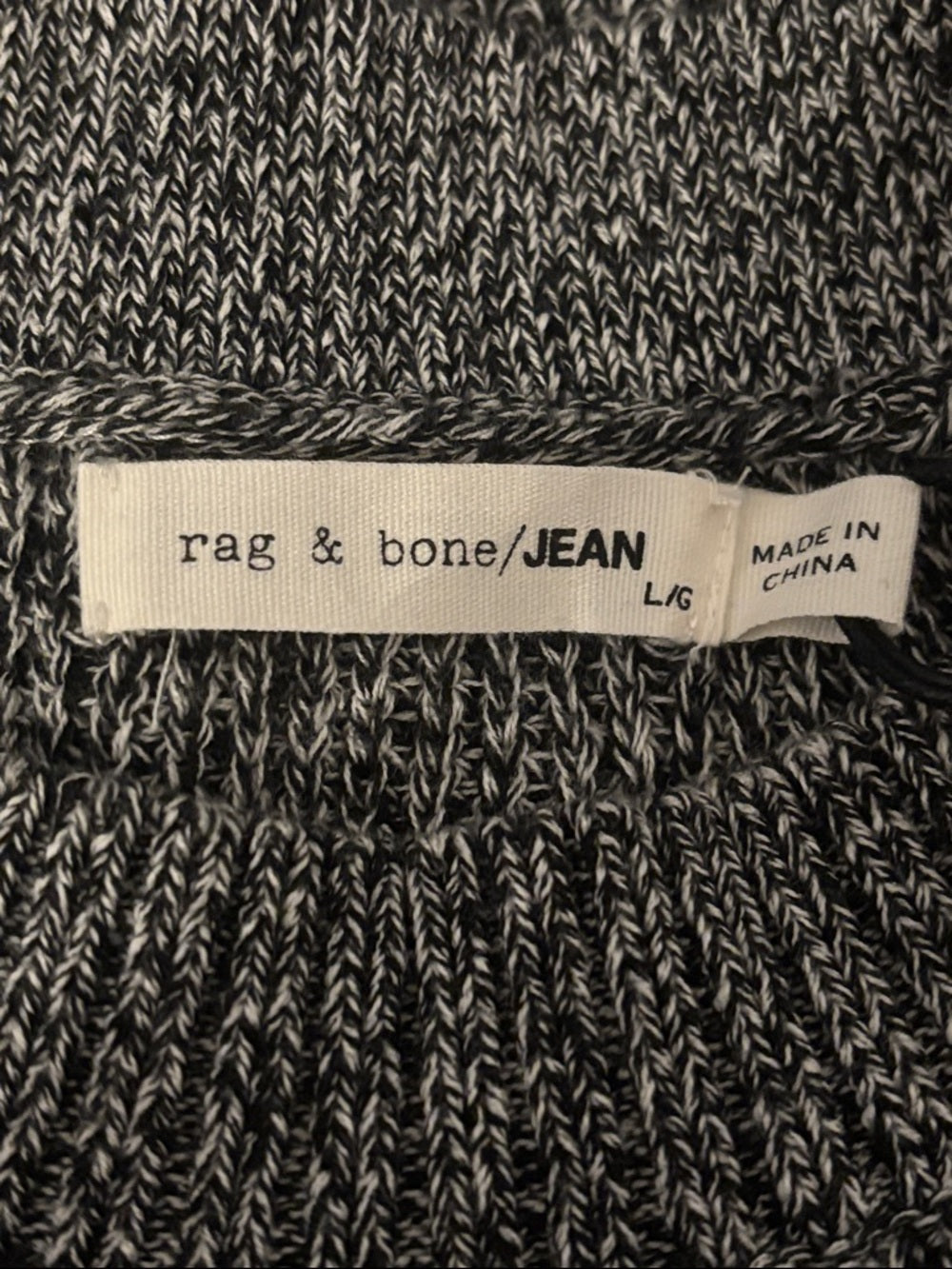 NWT Women’s Rag & Bone Gray Cold Shoulder Knit Sweater Size Large