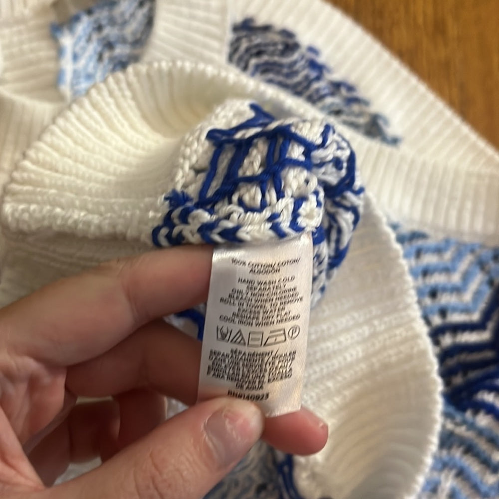 NWT Loft Woman’s Blue and White Swearer Tank Size M Petite