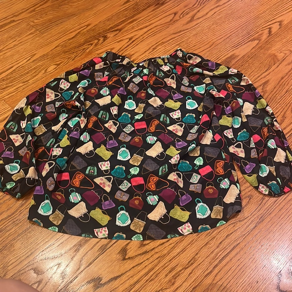 NWT Tucker Woman’s The Classic Blouse- A Promised Purse Black Silk Size S
