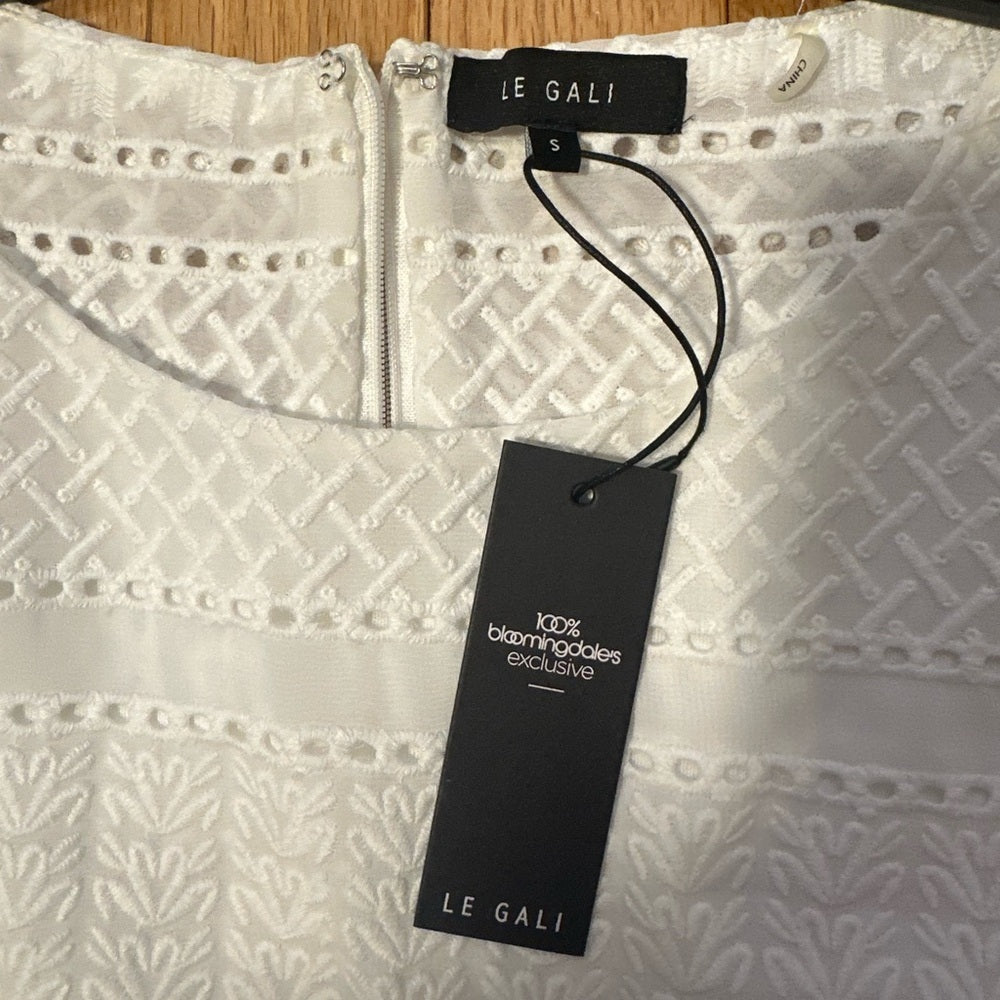 NWT Le Gali Elegant White Sleeveless Dress Size Small