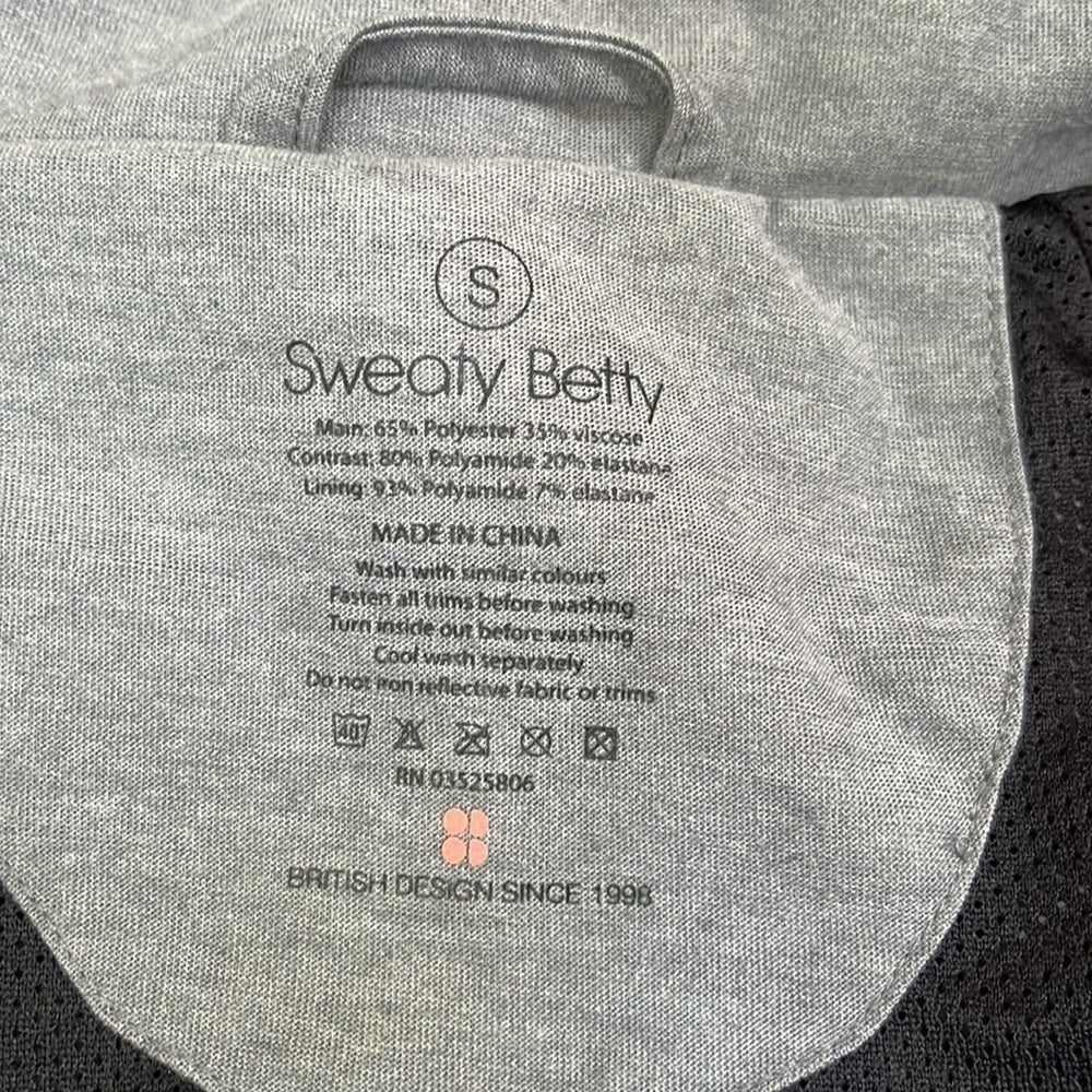 Sweaty Betty Women’s Grey Hooded Jacket Size S