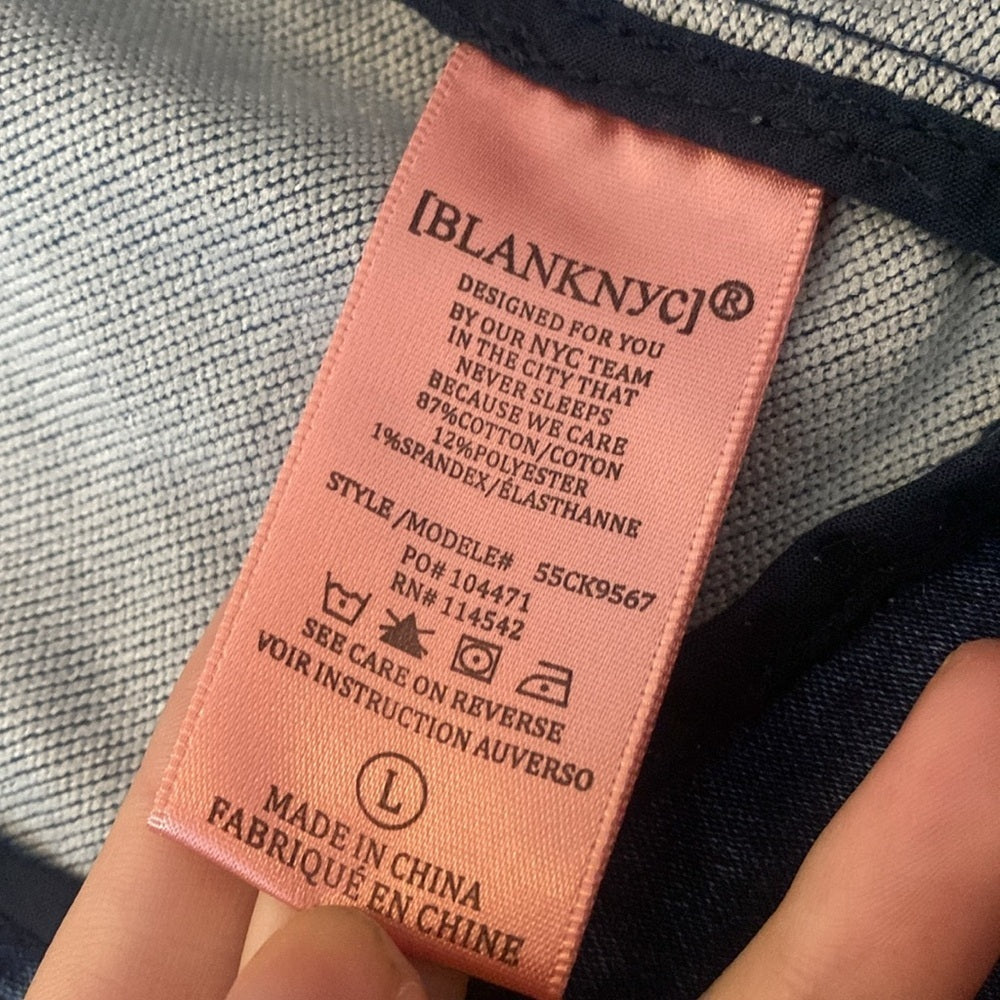 Blank NYC Girls Blue Denim Jacket Size L