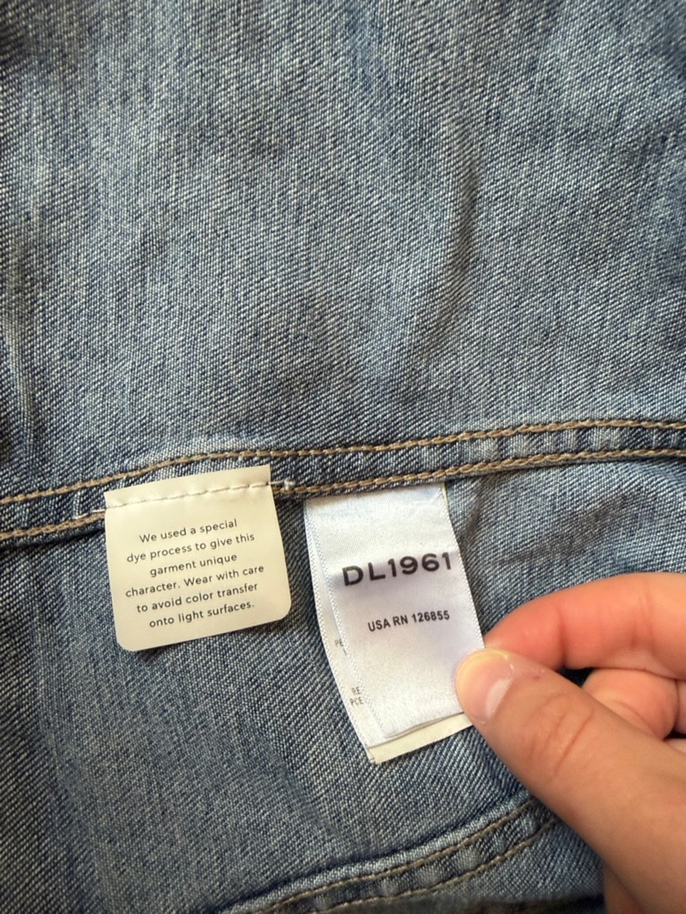 DL1961 Medium Blue Denim Jacket Size Large