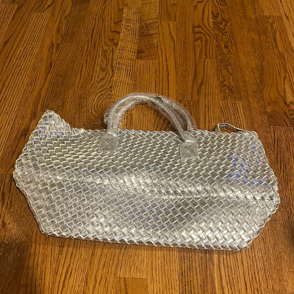 Happy Elsie Woman’s Silver Tote Bag