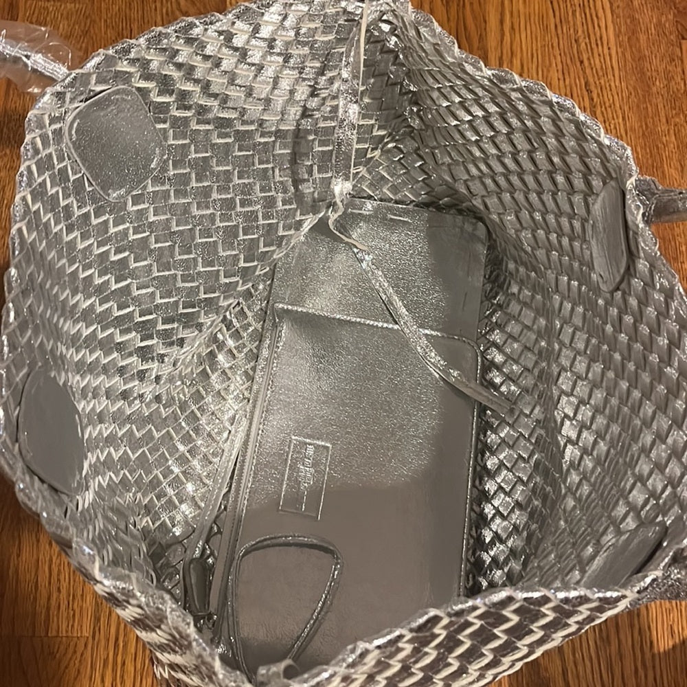 Happy Elsie Woman’s Silver Tote Bag