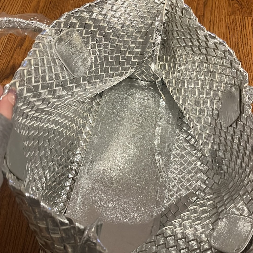 Happy Elsie Woman’s Silver Tote Bag