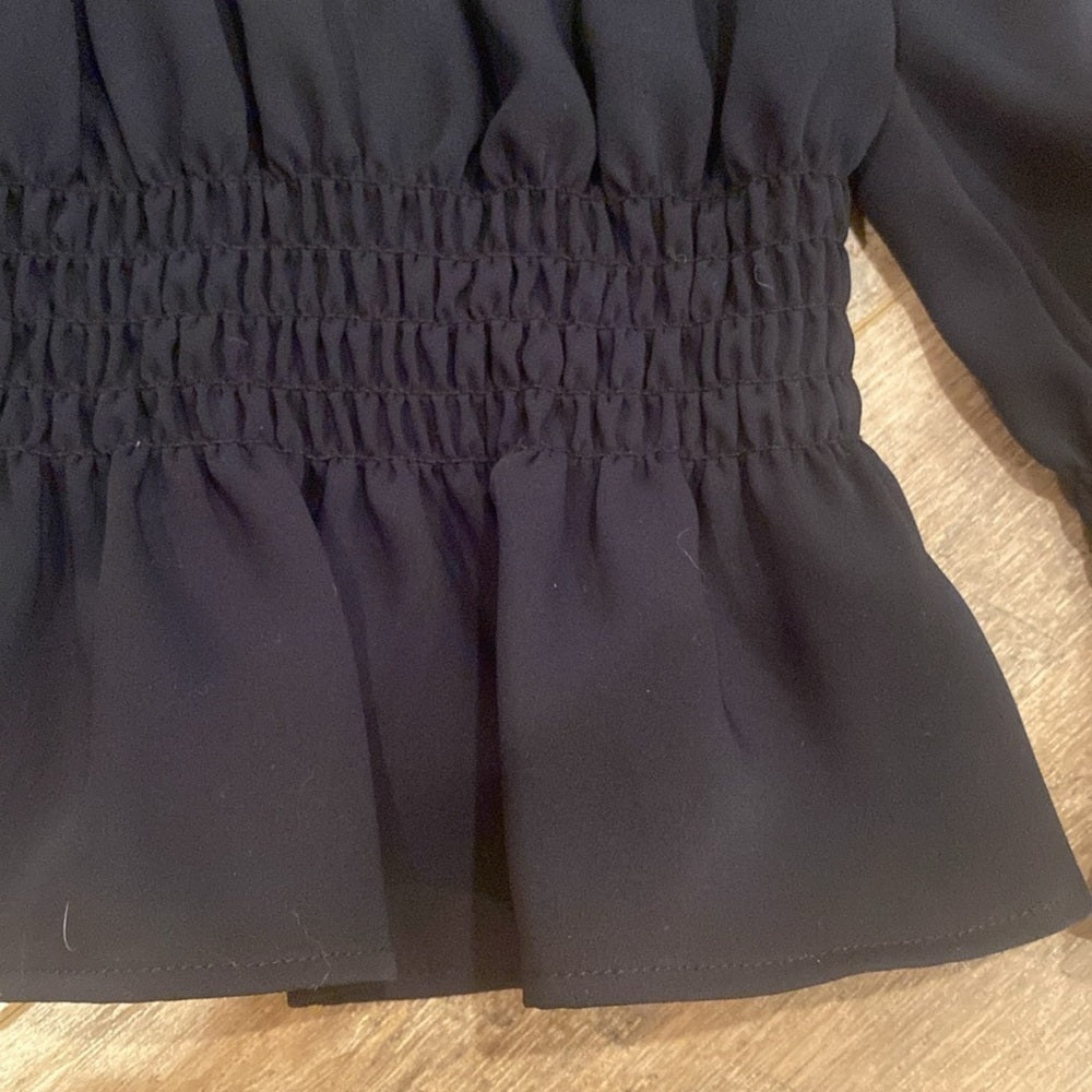 NWT Waverly Grey Women’s Black Blouse Size XS