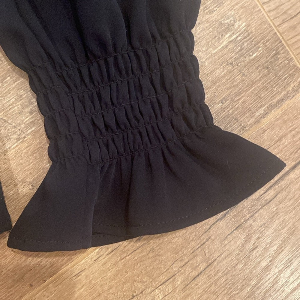 NWT Waverly Grey Women’s Black Blouse Size XS