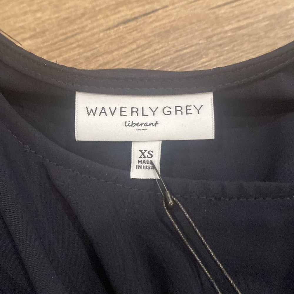 NWT Waverly Grey Women’s Black Blouse Size XS