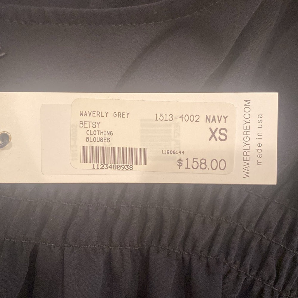 NWT Waverly Grey Women’s Black Blouse Size XS