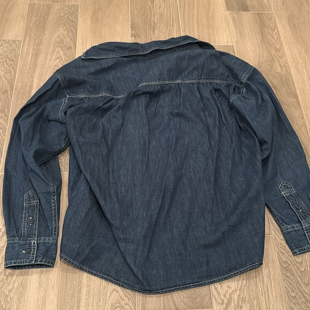 NWT Lee Women’s Collard Jean Button Down Size S