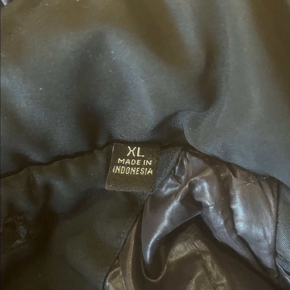 Tech Black Hooded Jacket Size XL