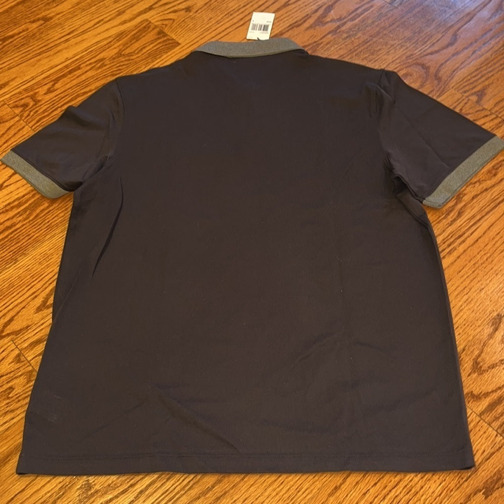 NWT Michael Kors Men’s Black and Grey Polo Size L