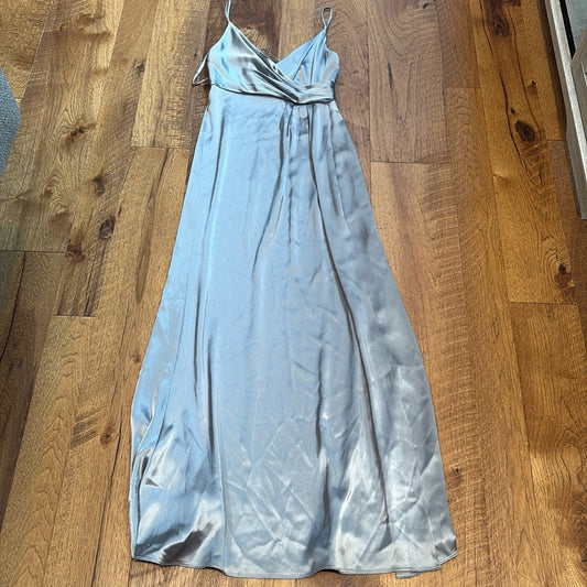 Jill Jill Stuart Woman’s Grey Shiny Maxi Dress Size 0