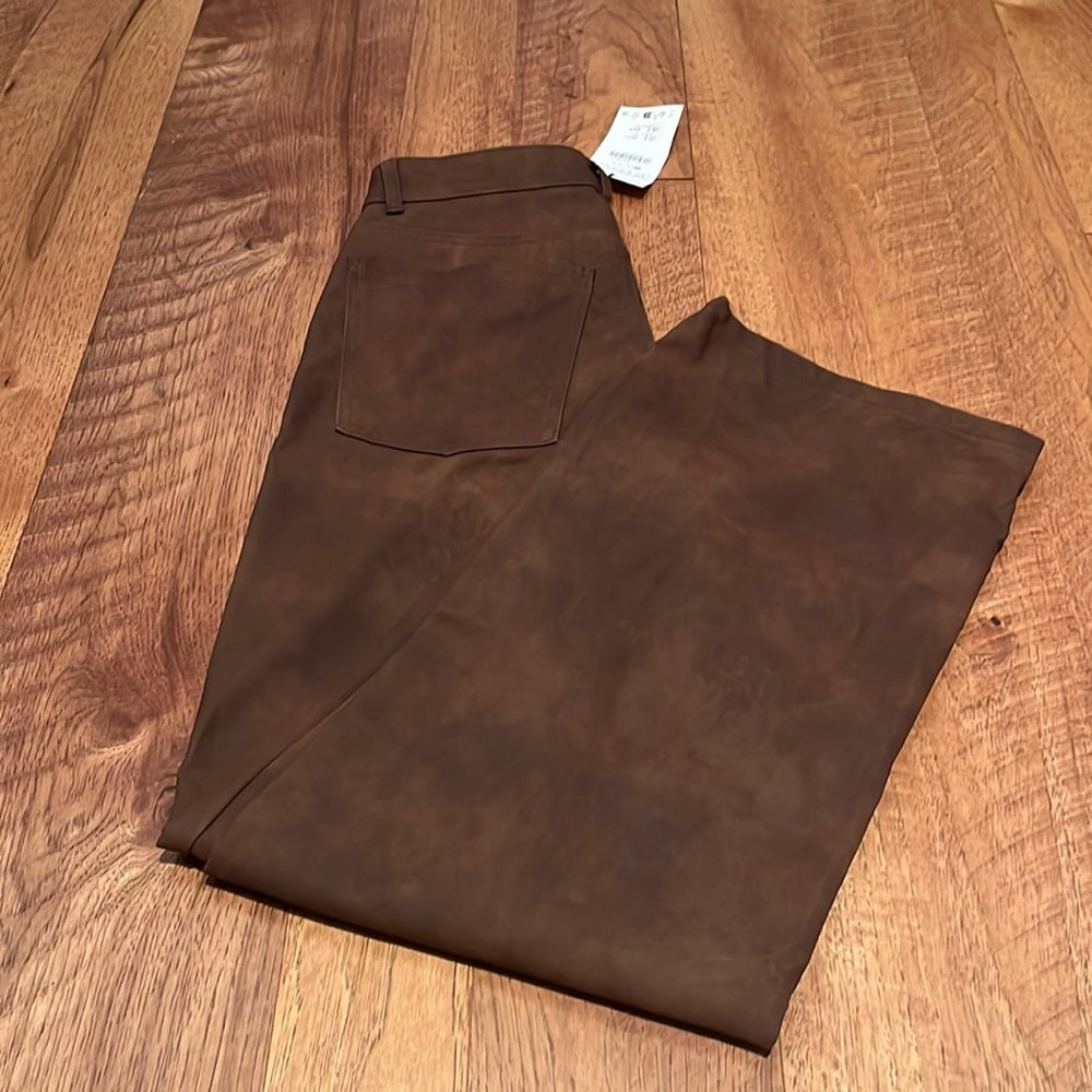 NWT Zara Woman’s Brown Wide Leg Jeans Size XS