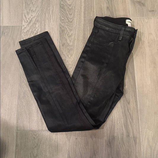 L’Agence Women Black Skinny Leather Pants Size 23