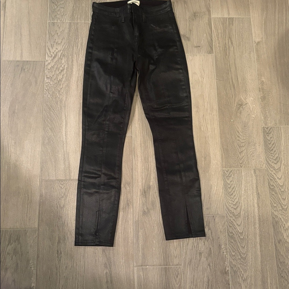 L’Agence Women Black Skinny Leather Pants Size 23