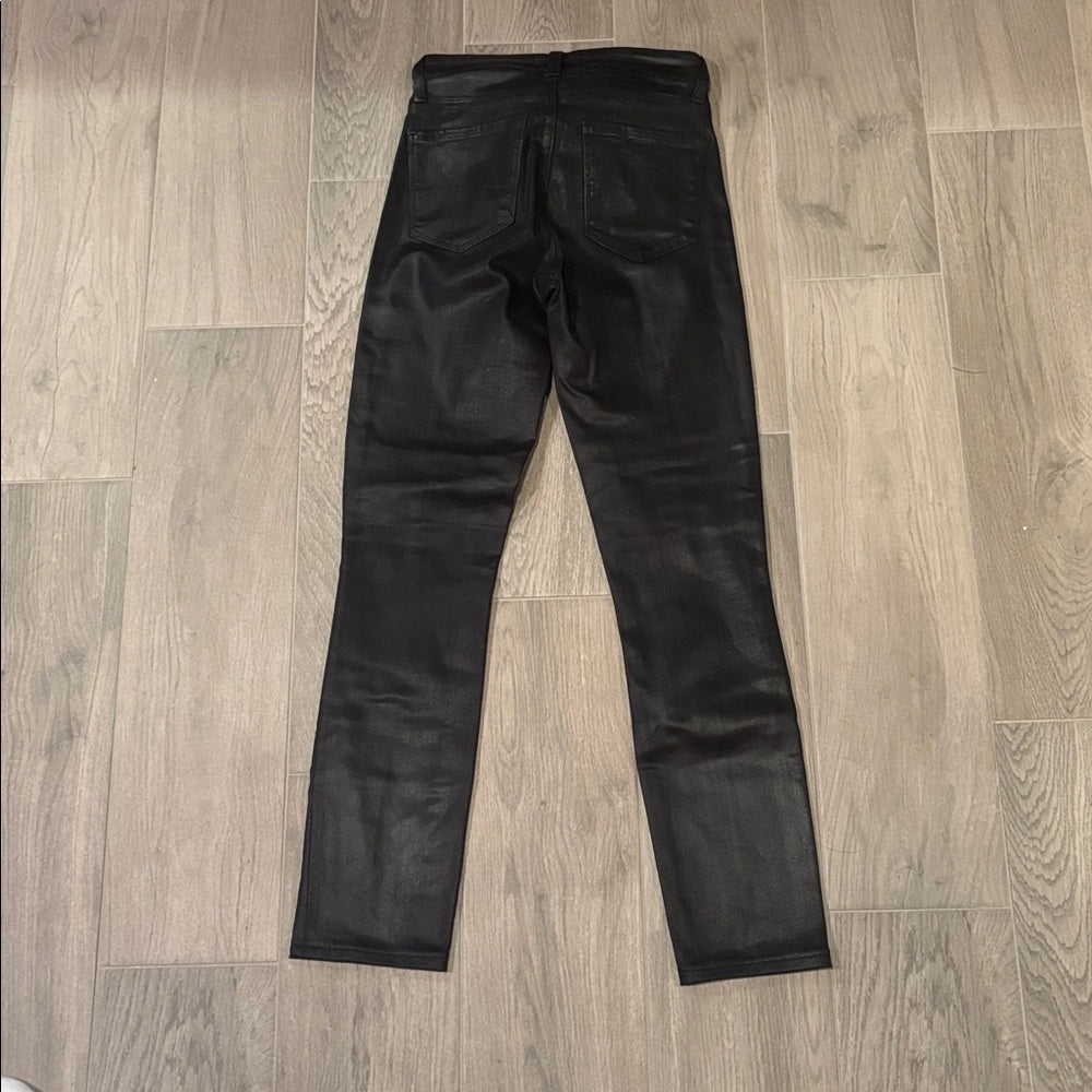 L’Agence Women Black Skinny Leather Pants Size 23