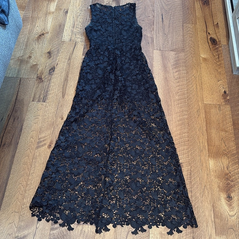 Alice + Olivia Woman’s Black Lacey Maxi Dress Size 2