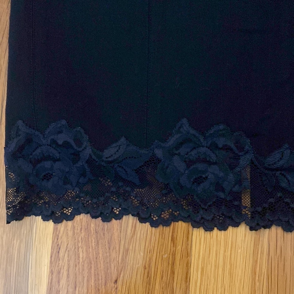 Tracy Reese Women’s Black Skirt With Lace Detailing Size 10