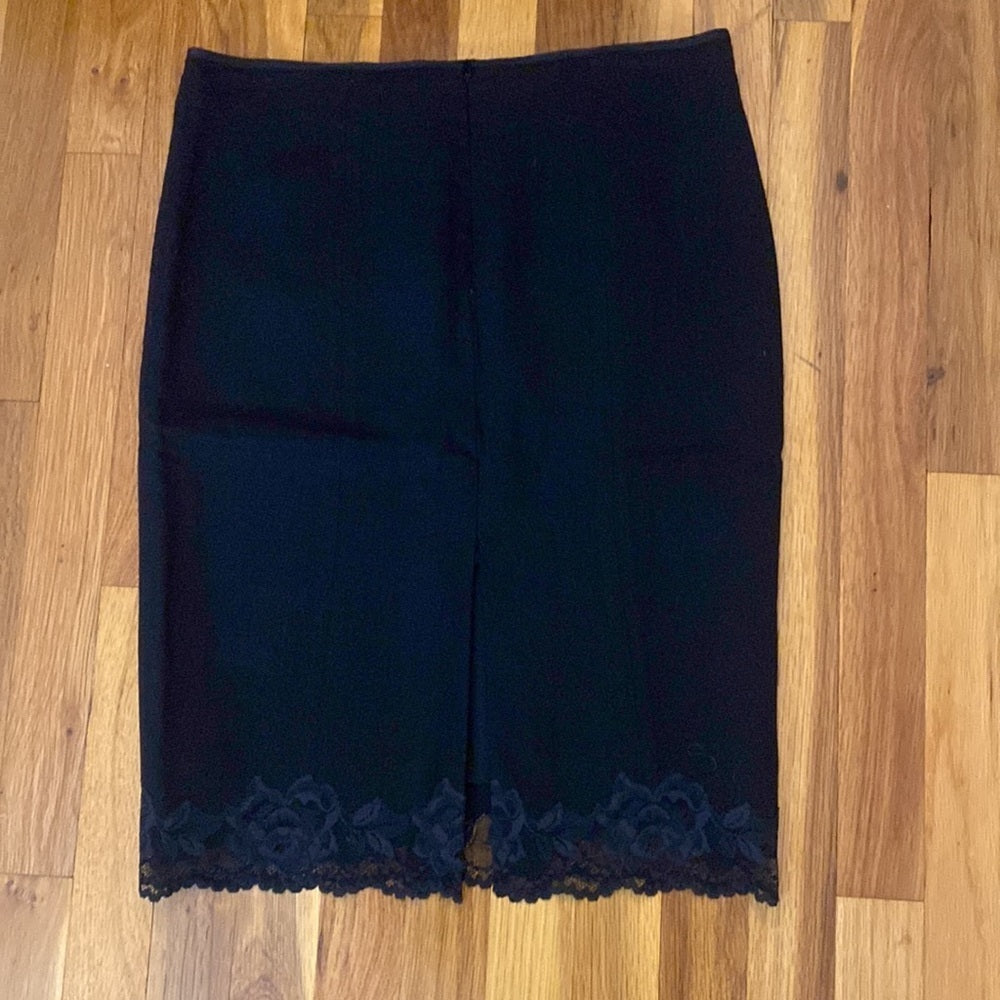 Tracy Reese Women’s Black Skirt With Lace Detailing Size 10
