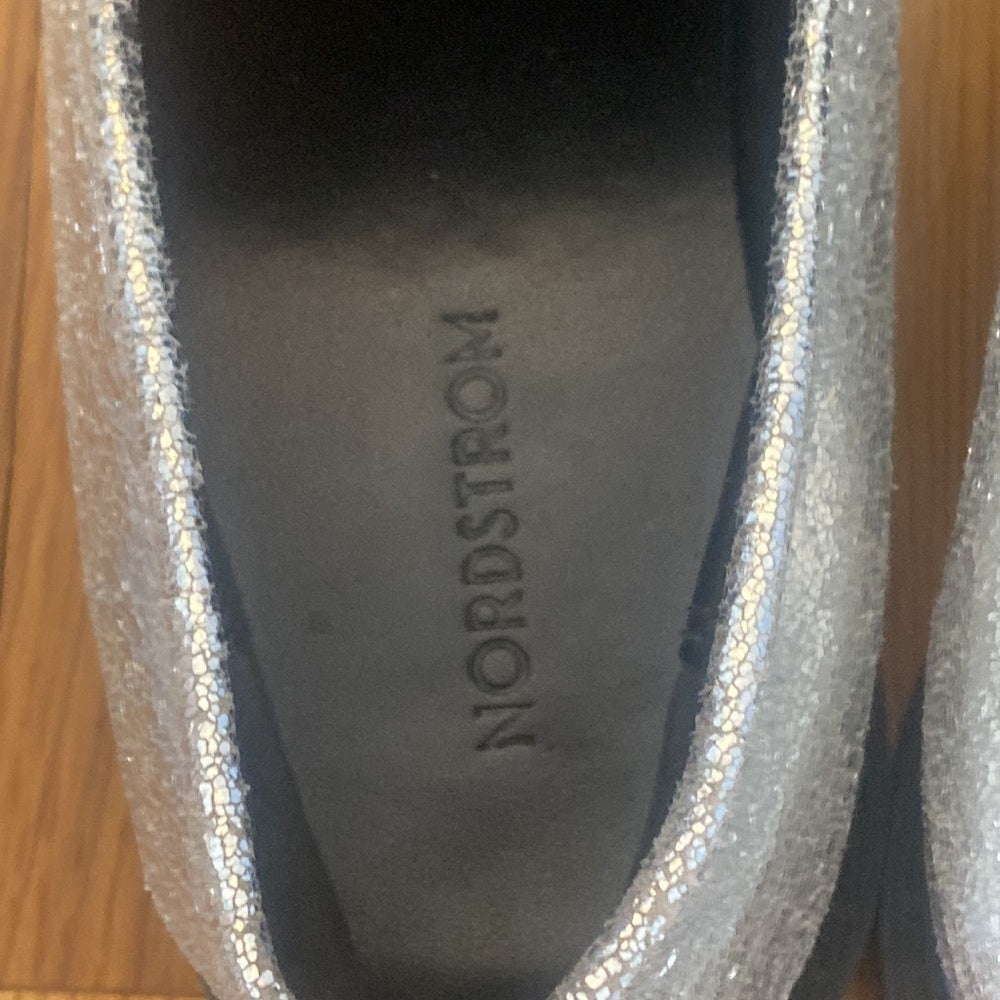 Nordstrom Children’s Silver Sparkly Slip On Shoes Size 2