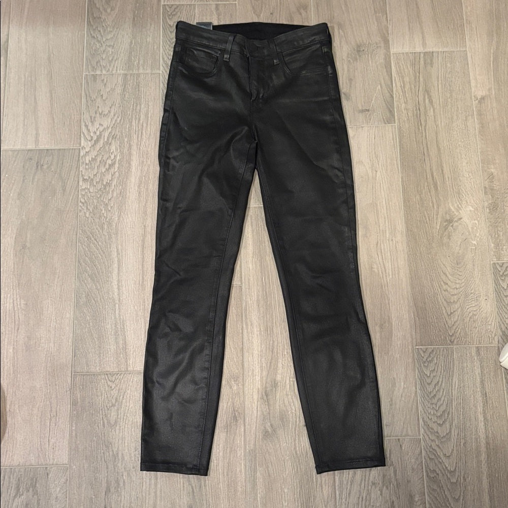 L'AGENCE Women’s Black Skinny Leather Pants Size 23