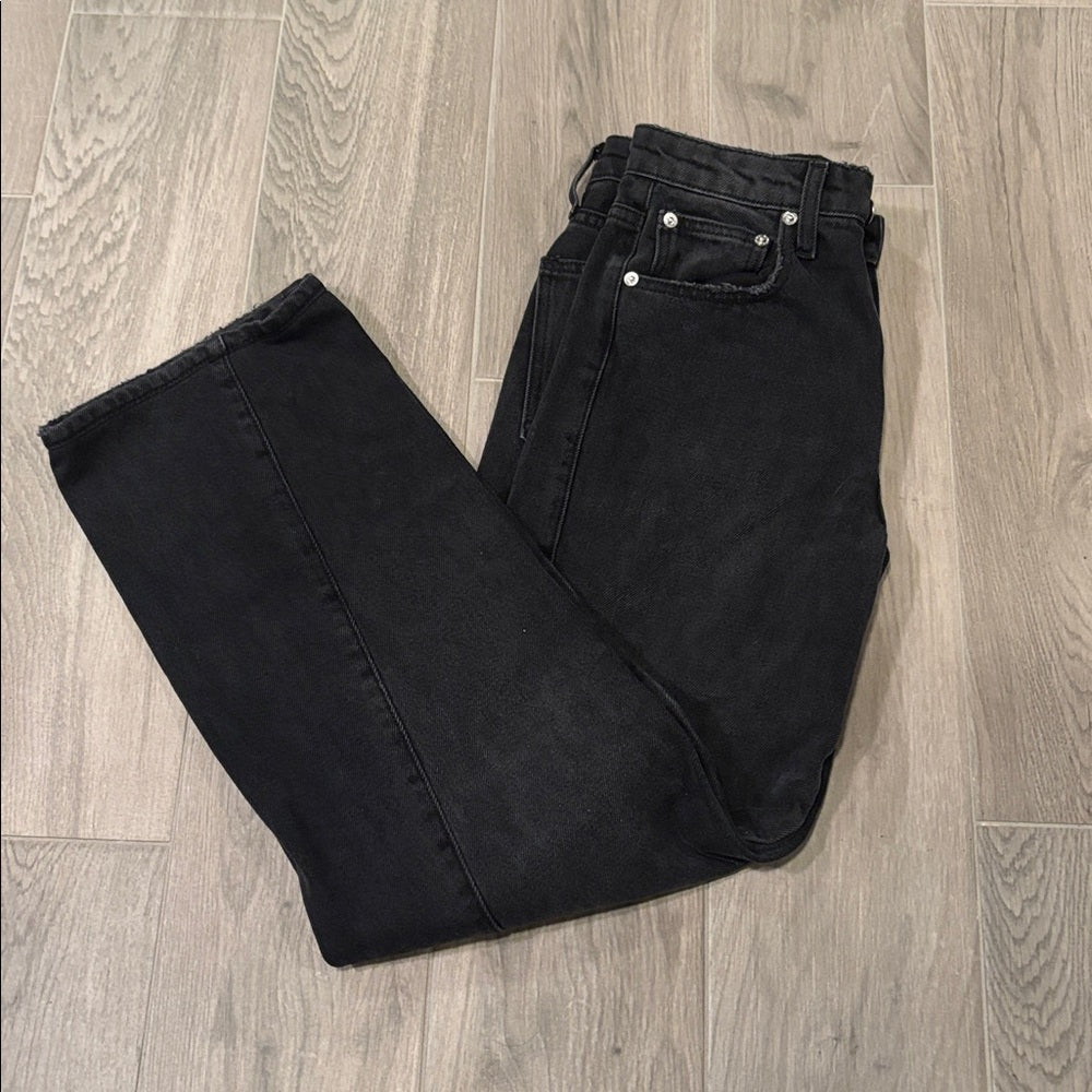 Simkhai Women’s Black Denim Jeans Wide Leg Size 24