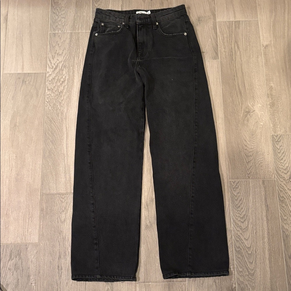 Simkhai Women’s Black Denim Jeans Wide Leg Size 24