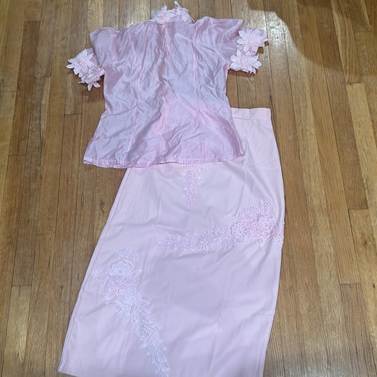 Women’s Light Pink Floral Set Size M