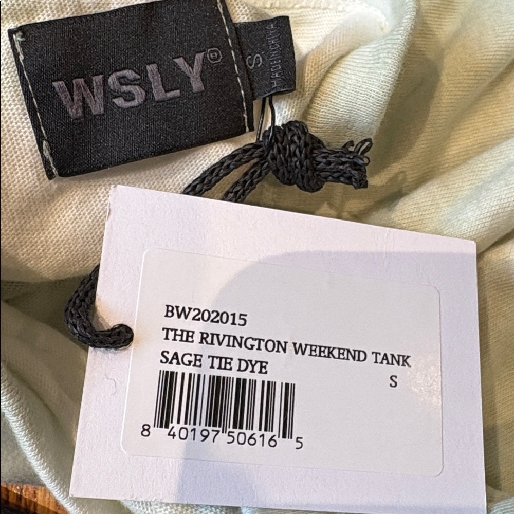 NWT WSLY Woman’s The Rivington Sage Tie Dye Weekend Tank Size S