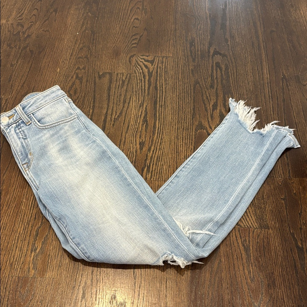 L’AGENCE Women’s Light Blue Distressed Jeans Size 23