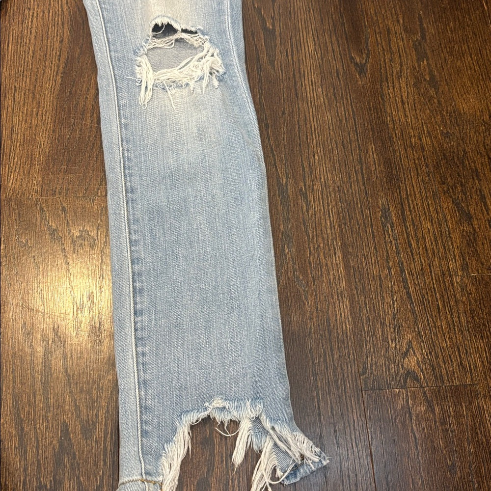 L’AGENCE Women’s Light Blue Distressed Jeans Size 23