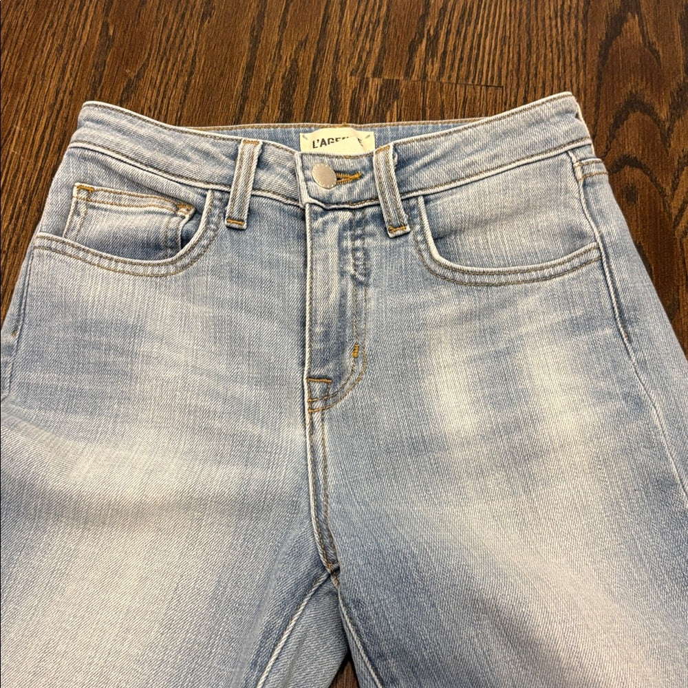 L’AGENCE Women’s Light Blue Distressed Jeans Size 23