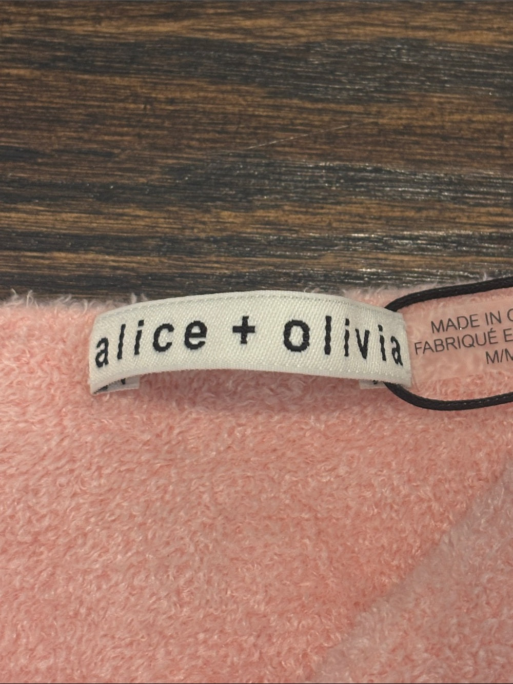 NWT Alice + Olivia Women’s Blush Pink Fuzzy Camisole Size Medium