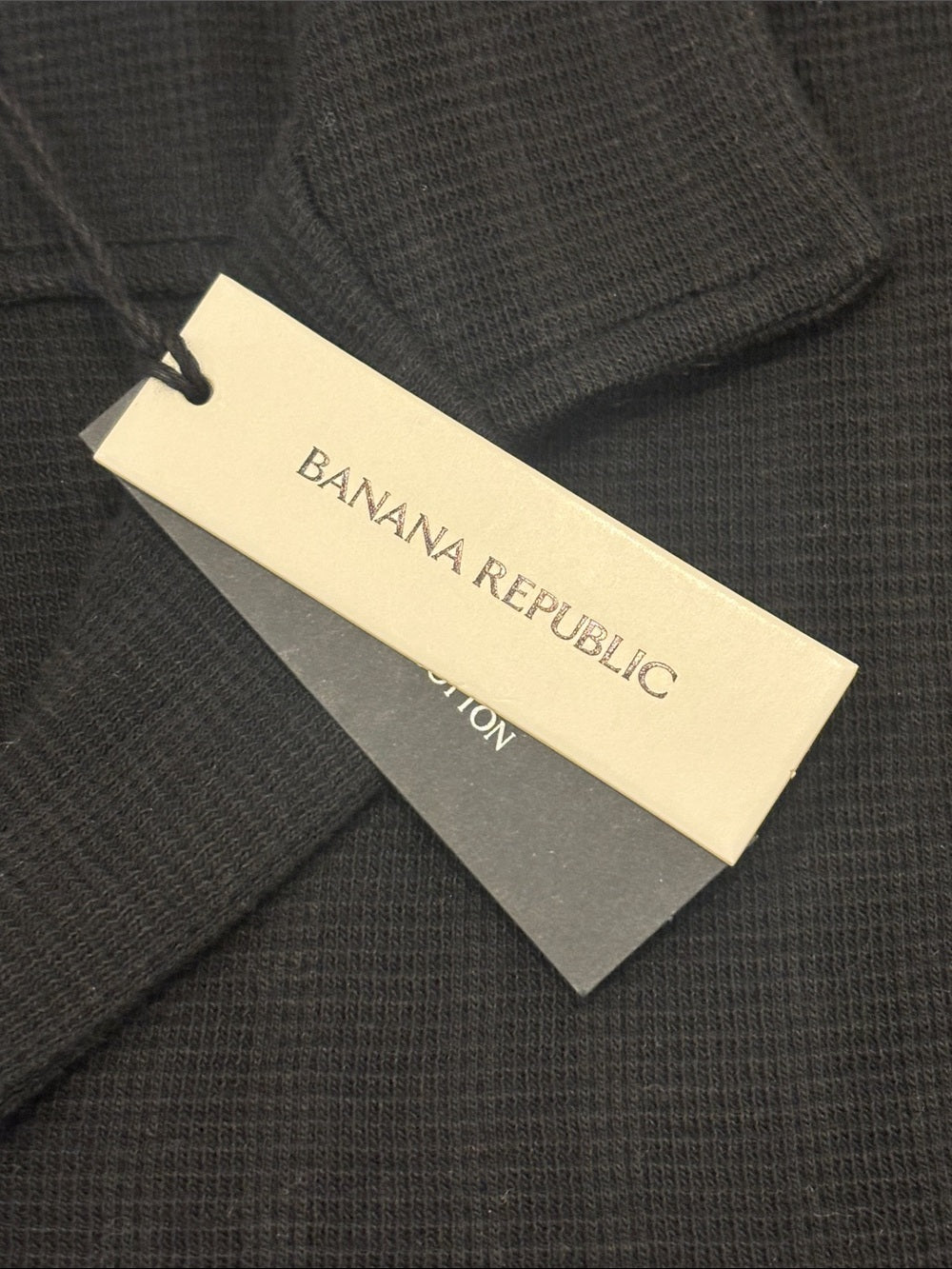 NWT Banana Republic Men’s Black Short-Sleeve Button-Down Shirt Size Small