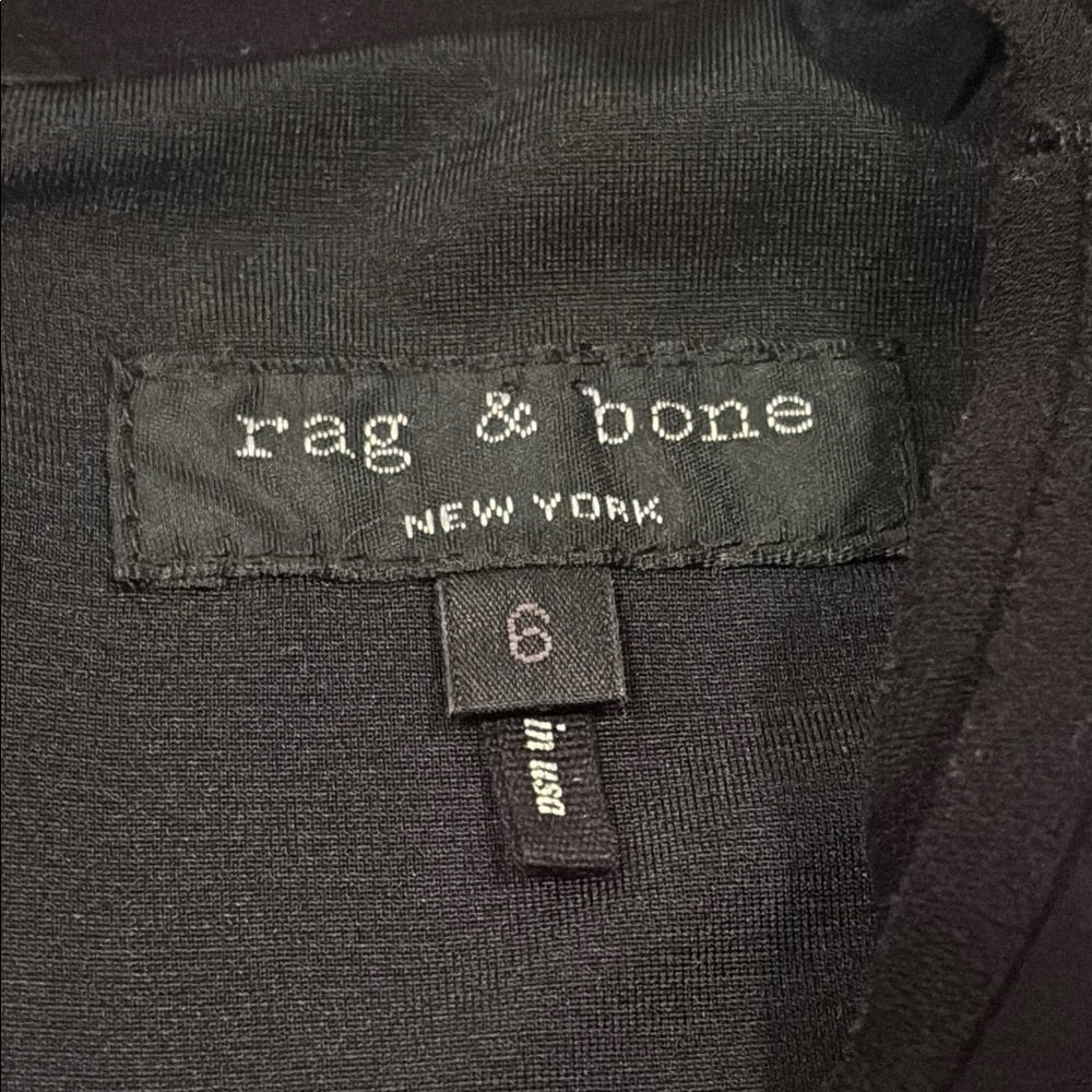 Rag & Bone Black Dress with Orange Stitch Detailing Size 6