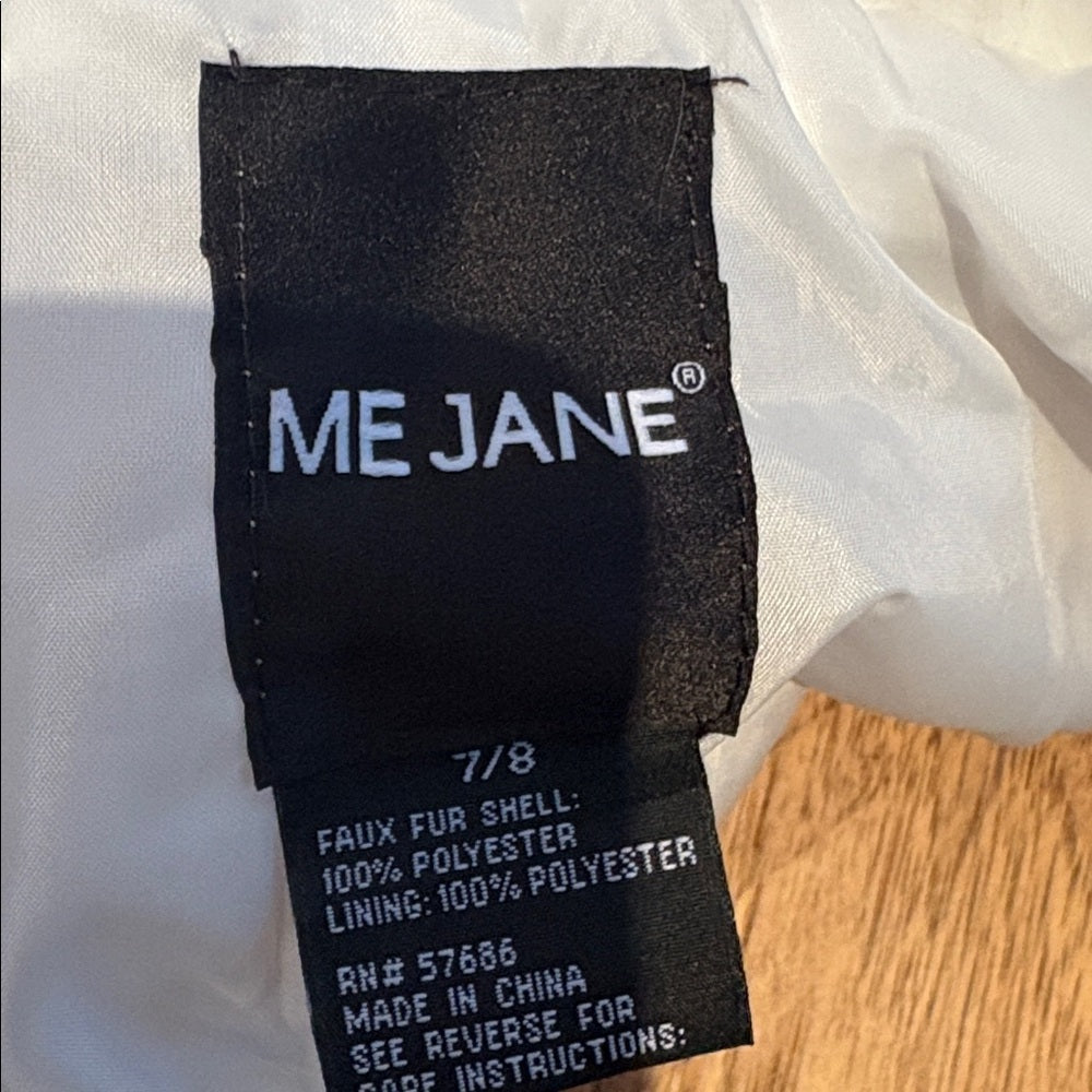 Me Jane Girl’s Faux Fur Jacket Size 7/8