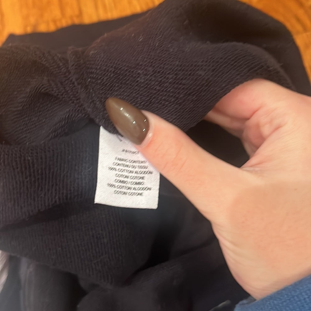 Derek Lam Denim Woman’s Black Striped Sleeve Sweatshirt Size L