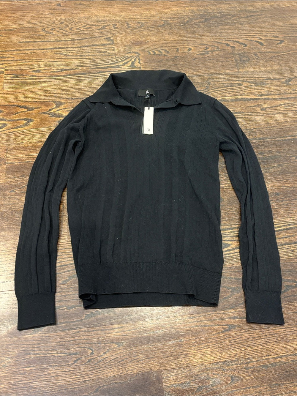 NWT Banana Republic Men’s Black V-Neck Collared Sweater Size Small