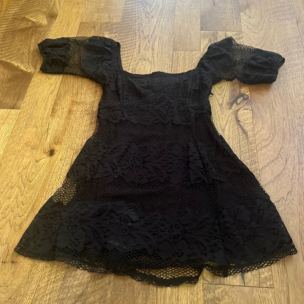 NWT Free People Woman’s Black Lace Dress Size XS