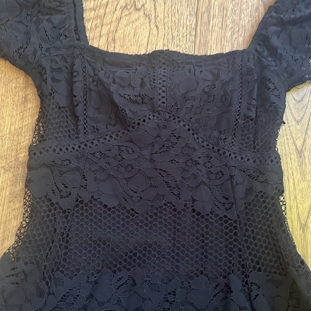 NWT Free People Woman’s Black Lace Dress Size XS