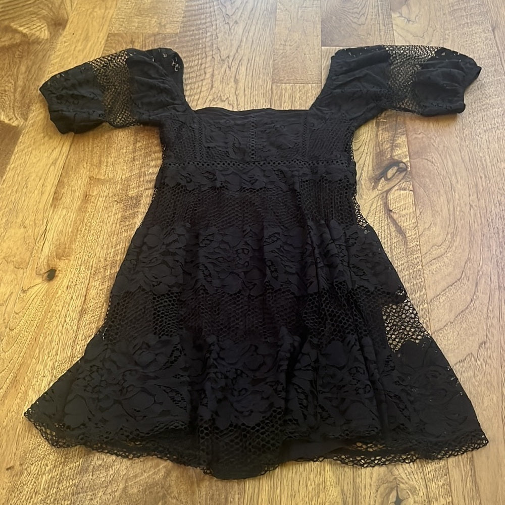 NWT Free People Woman’s Black Lace Dress Size XS
