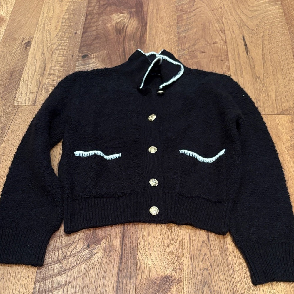 MNG Woman’s Black Cardigan Sweater Sjze XS